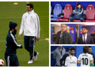 Pemain Real Madrid, Isco Alarcon dan Pelatih Santiago Solari (Foto: www.marca.com)
