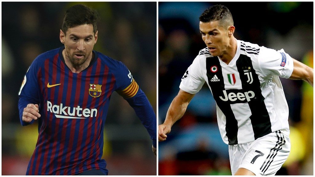 Lionel Messi samai rekor Cristiano Ronaldo di Liga Champions. Mereka telah membobol 33 klub bersama Raul Gonzalez (BBC)
