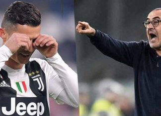 Pelatih Juventus, Maurizio Sarri salahkan Cristiano Ronaldo Cs setelah dikalahkan Lyon, 0-1, dalam leg pertama babak 16 Besar Liga Champions 2019-2020. (Jawasport.com)