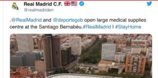 Klub raksasa Liga Spanyol, Real Madrid mengizinkan stadionnya Estadio Santiago Bernabeu digunakan untuk memerangi virus corona di Spanyol (Foto: Realmadrid.com)
